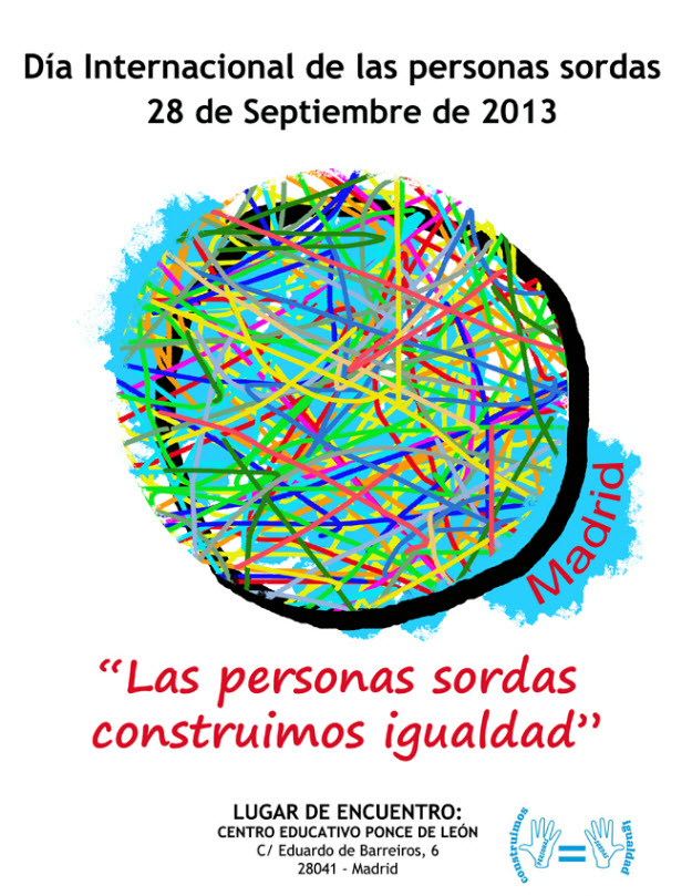 Cartel del Día Internacional de las Personas Sordas 2013